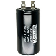 국산 220VAC 200uF 알루미늄 캔타입 모터 기동용 콘덴서, 1개