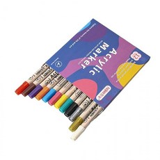 세트 아크릴 유성 보드 마카펜 색 마카 12 페인트 유리 붓촉 마커펜, 개, 단일상품0