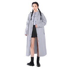 一件式高機能雨衣 輕量透氣全身防護 戶外健行必備 防水耐磨易收納, 星灰銀, 1個