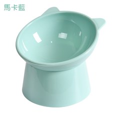 馬卡龍寵物斜口高腳碗 傾斜設計 適用於貓咪與狗狗, 馬卡藍, 詳見包裝