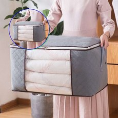 쌍문상회 지금 필요한 이불정리함 이불보관함 이불보관팩 수납함 이불정리파우치 부직포정리함 이불수납함 보관가방 대형 31872EA, 본상품
