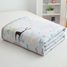 티류으스 여름 워싱면 차렵이불 싱글 더블 세탁기 가능 어린이 유아 간절기 얇은 이불 AB, 아름다운 음표들