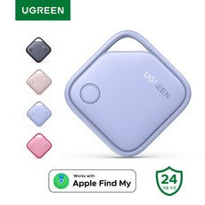 UGREEN 유그린 애플인증 Find My 스마트태그 초소형 트래커 분실방지 위치추적기 iOS 전용 아이폰 나의 찾기 반려동물 차량추적 스트랩 포함, 1개, Sky Blue