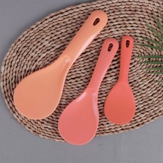 오메가키친 주황 꽃주걱 소~특대 3종 플라스틱 밥주걱 PP, 01-1)P꽃주걱-소(035142), 1개