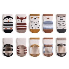 아기 유아 미끄럼방지 사파리양말