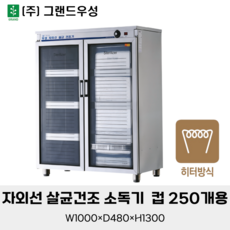 그랜드우성 자외선 살균건조 소독기 컵 250개용 WS-US250H