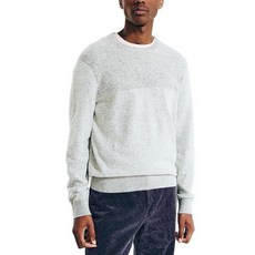 Nautica 남성용 지속 가능하게 제작된 텍스처 크루넥 스웨터 그레이 헤더 XXL
