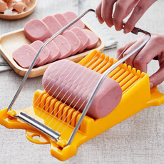 多功能切蛋器，火腿雞蛋分片器，廚房料理好幫手, 多用途-切片均勻-切熟馬鈴薯-蛋-火腿水果等, 1個