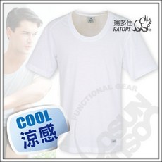 瑞多仕 RATOPS 男款 Coolmax 圓領快乾排汗內衣 DE7003