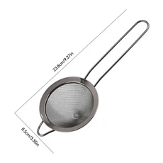 304 스테인레스 스틸 원추형 칵테일 스트레이너 맥주 커피 오일 바 도구 파인 메쉬, Black 8.5cm