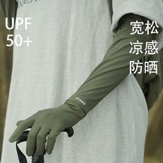 熱銷新品 夏季遮陽防曬冰袖套女防紫外綫長款手套開車防滑戶外透氣騎行護臂, 1個, 手腕開口-黑色,均碼