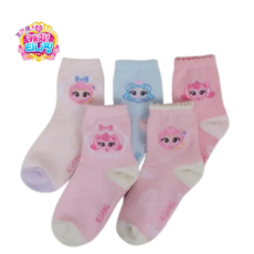 [GM] 프린세스 캐치티니핑 6탄 여아용 중목 양말 5종 세트 하츄핑 아름핑 사뿐핑
