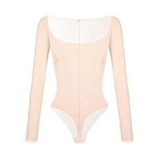 엘리자베타프랑키 자카드 튤 긴소매 바디수트