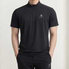블랙야크 반팔티 남성 기능성 집업 여름 등산 경량 흡습속건