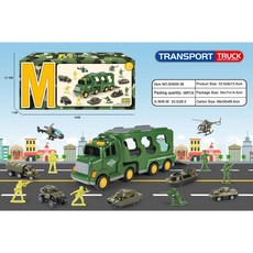 工程車燈光音樂運輸車慣性消防車貨櫃汽車兒童玩具, 事車】1只大車+7只小車+6個人仔-彩盒, 1個