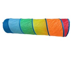 兒童彩虹爬行隧道 觸感訓練爬行筒, 180*46cm全布彩色, 1個
