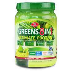 OLYMPIAN LABS Green 8 合 1 終極蛋白質蛋白質補充劑藍莓, 1個, 518克