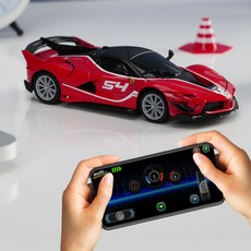 마이스토RC 메탈 미니RC카 페라리 FXX K EVO 스마트폰조종기 다이캐스트모형 무선조종, 1개