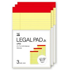 伊都雅 Time Value Legal A5 尺寸橫線便條紙本 LPS3 3入, 3個, 50張, 黃色