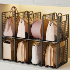 융풍 수납정리함 가방보관함 가방 수납장 수납장 선반 가방 정리함 가방 정리대, 1개, 블랙