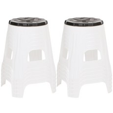 지오리빙 플라스틱 회전의자 10p, 10개, 화이트