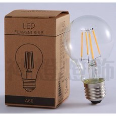 舞光 LED愛迪生復古燈泡 A60 E27 燈絲燈泡, 1個, 12w,黃光