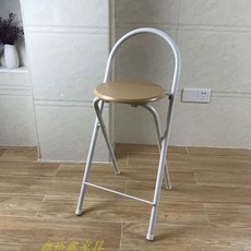 높은 접이식의자 모던 발코니 아일랜드식탁 의자 야외, O. 60cm 높이 둥근 흰색 튜브 나무 색상