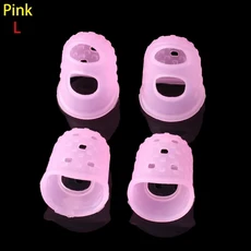 기타 손가락 끝 보호 실리콘 핑거 가드 우쿨렐레 프레스 액세서리 미끄럼 방지 스톨 4 개, 13 L Pink, 1개