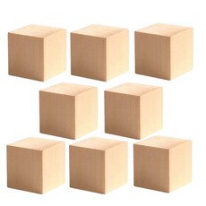 숲인더시티 우드카빙 나무목재 바스우드, 1세트, 5X5X5cm 8개