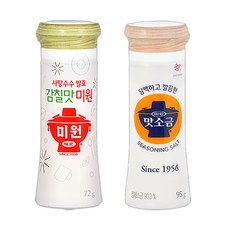 청정원 맛소금 95g(용기형) + 감칠맛미원 72g(용기형) 세트, 1세트, 167g