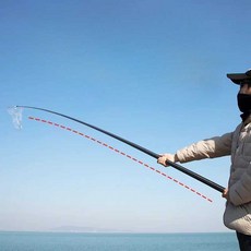 낚시 방파제 뜰채 갯바위 직벽 뜬방 신축식 장대 로드, 1개, 4미터 뜰채대 (뜰채망 포함)
