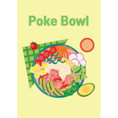 포케 샐러드 감성 사진 포토 액자 홈인테리어 방꾸미기 음식점 포스터 A2 A3 A4 0101, 04