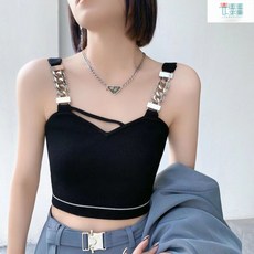 【廷選】鏈條吊帶背心 2025新款・春夏・純欲甜辣・女生上衣・女生T恤・外穿內搭・通勤穿搭・約會逛街・ins・百搭