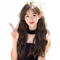 하이유니 [간편착용] 네츄럴 정수리 볼륨 탑커버 헤어피스 부분 가발 55cm, 1개, 쿨브라운-히피펌