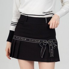 지니골프 리본 테이프 플리츠스커트