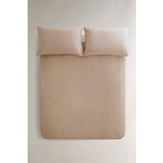 ZARA 스트라이프 시어서커 이불 커버 - 베이지, 싱글