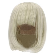 1/3 BJD 인형 가발 어깨길이 스트레이트 뱅 말차그린, 1개, 抹茶グリーン