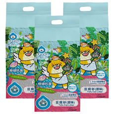 臭味滾 ODOUT 極細顆粒抗臭豆腐貓砂 1.5mm, 原味, 2.8kg, 3包