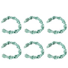 6PCS 조정 커튼 타이백 커튼 홀더 클립 세트는 심플한 터치와 호환됩니다, 플라워 화이트 그린