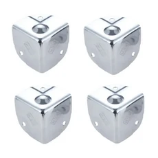 호환 4Pcs 3540mm 항공 코너 브래킷 도구 상자 나무 케이스 보석 상자 금속 가장자리 코너 보호기 커버 가구 하드웨어, [01] 40mm