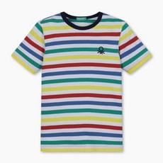 베네통 키즈 베네통키즈 멀티스트라이프라운드티 3EJGC10H4 MU