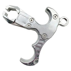 ZCD 휴대용 새총 방출 장치 자동 반환 새총 방아쇠 방출, 스테인레스 스틸, 은빛, 1개