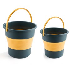 라라하우스 벡스 접이식 폴딩 세차 바스켓 세차버킷 바구니, 네이비, 10L+16.8L 2개 세트