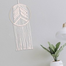 라프샵 벽장식소품 월행잉 우드 링 마크라메