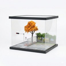 MOREART 1:64 仿真模型場景展示盒 附LED燈, 1個