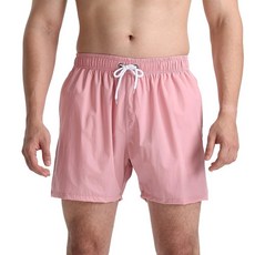 JIHUILAI 남성용 수영 트렁크 퀵 드라이 보드 반바지 메시 안감 비치 수영복 라이트핑크. S 182246