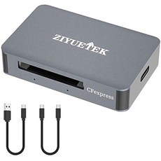 CFExpress 카드 리더 USB 3.1 알루미늄 케이스 cfeexpress 타입 b 지원 c Thunderbolt 3 A 포트 연결 안드로이드 윈도우 맥 OS 리눅스용으로, 1개