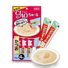 챠오츄르 고양이 짜먹는 간식, 가다랑어, 14g, 24개