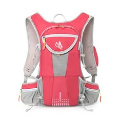 騎行包徒步登山包雙肩超輕大容量多功能登山包輕便小號徒步雙肩包, 紅色（無水袋）