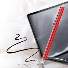 앞날앤 태플릿 PC 핸드폰 섬유팁 볼펜형 스마트 마이크로 터치펜 스마트펜, 1개, 레드
